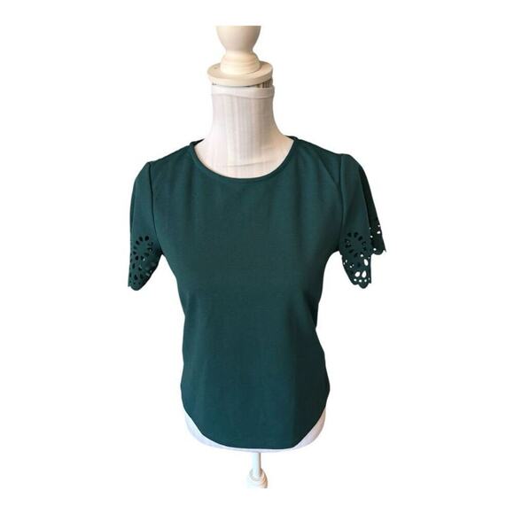 Shein Green Blouse Size 4 - Picture 1 of 3